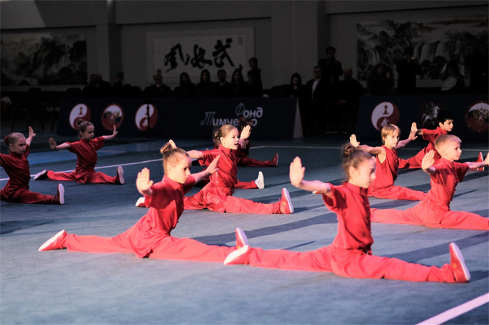 俄羅斯青少年在開幕式上進(jìn)行武術(shù)表演。駐俄羅斯大使館供圖