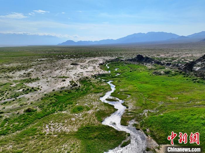 圖為航拍都蘭湖國(guó)家濕地公園綠意盎然?！∑钤鲚?攝